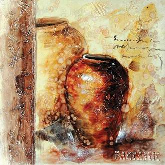 Textured Utensils oil painting